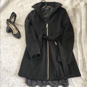 GUESS Hooded Belted Raincoat SOLD AS IS